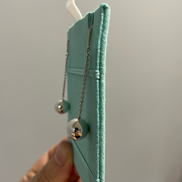 Tiffany & Co. Sterling Silver 925 10mm Hardware Ball Hook Dangle Drop Earrings - Picture 7 of 14